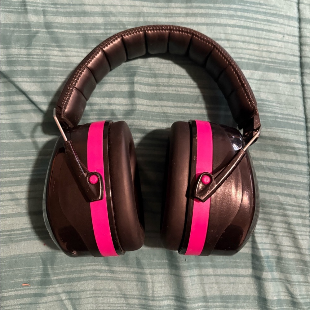 Black and Pink Ear Muffs